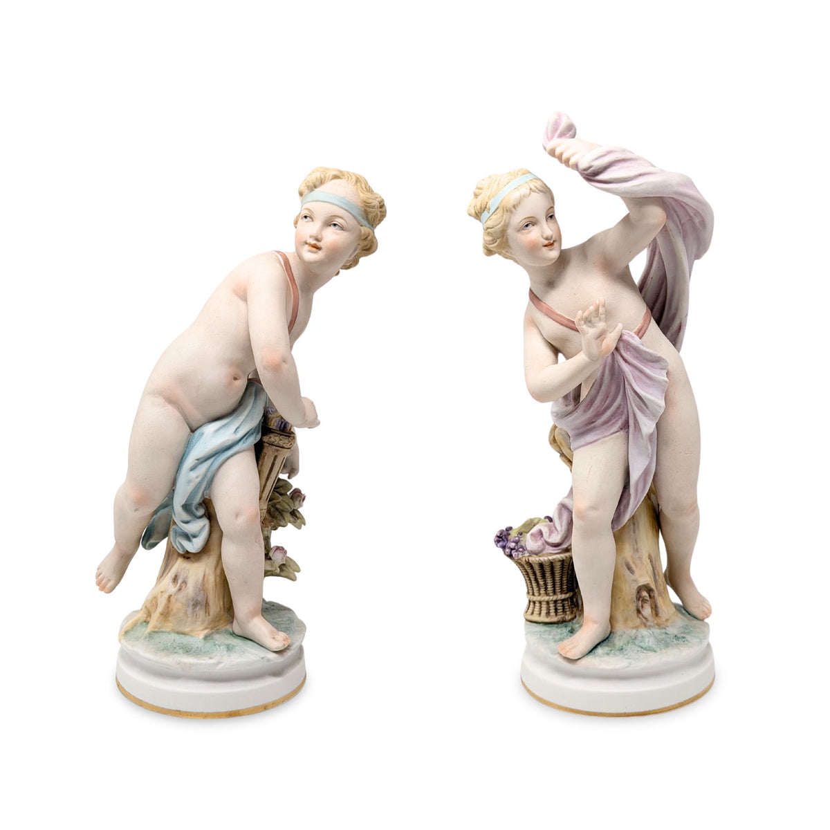 Continental Bisque Porcelain Cherubs (Pair)