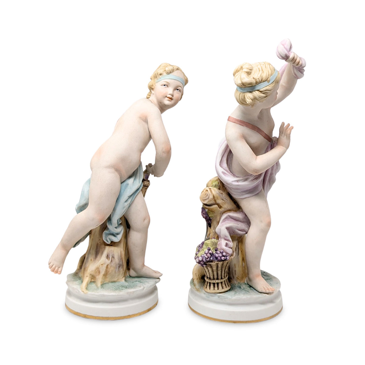 Continental Bisque Porcelain Cherubs (Pair)