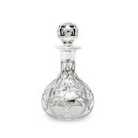 Gorham Art Nouveau Sterling Overlay Perfume Bottle, Monogrammed