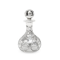 Gorham Art Nouveau Sterling Overlay Perfume Bottle, Monogrammed