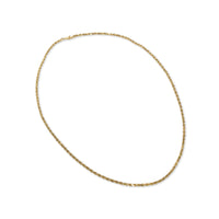 14K Gold 22” 2.4mm Diamond Cut Rope Chain