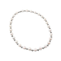 Ross Simons 14K White Gold, Pearl & Diamond Necklace