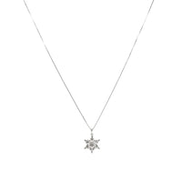 Sterling Silver 18" Snowflake Pendant Necklace