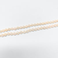 14K Gold 36” Light Iridescent Pink 7mm Pearl Necklace