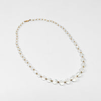 Vintage Crystal & 14K Gold Bead Necklace