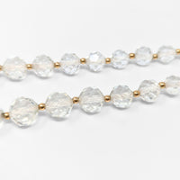 Vintage Crystal & 14K Gold Bead Necklace