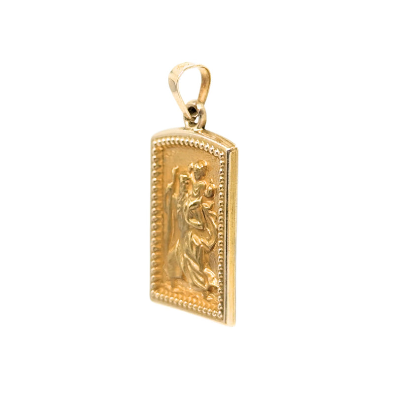 14K Gold St. Christopher Pendant