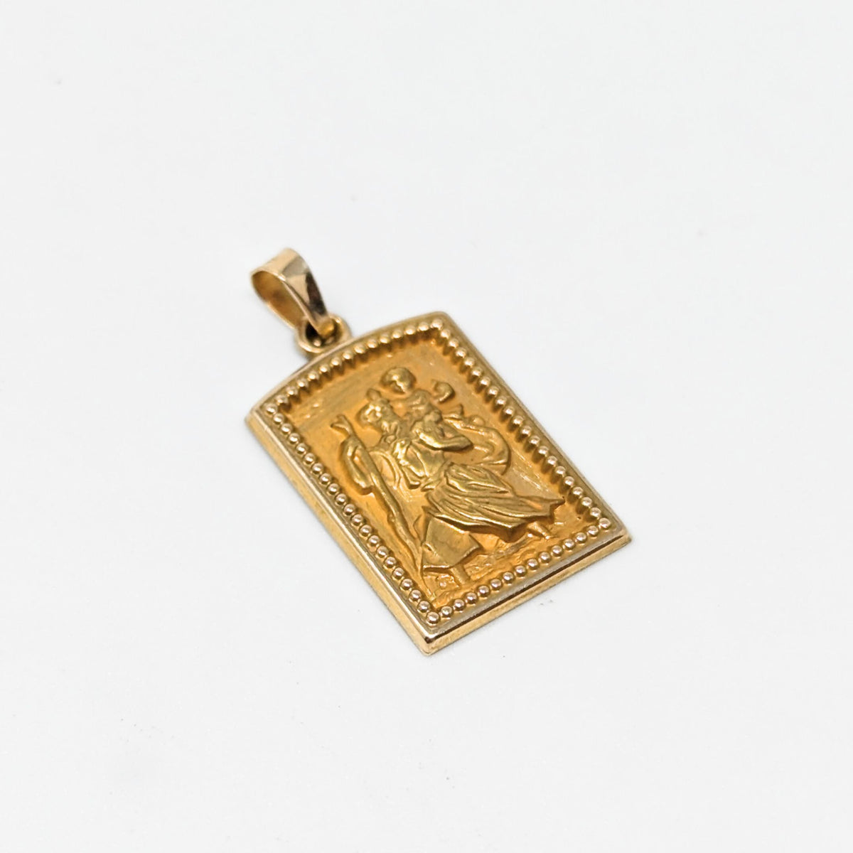 14K Gold St. Christopher Pendant