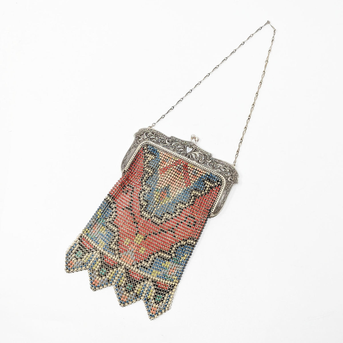 Whiting & Davis 1920's Enameled Mesh Purse