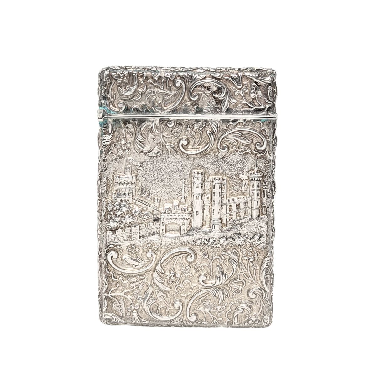 Yapp & Woodward, Birmingham Sterling "Castletop" Calling Card Case