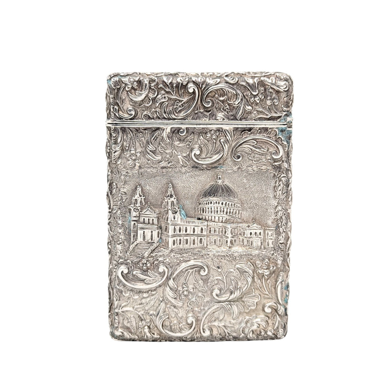 Yapp & Woodward, Birmingham Sterling "Castletop" Calling Card Case