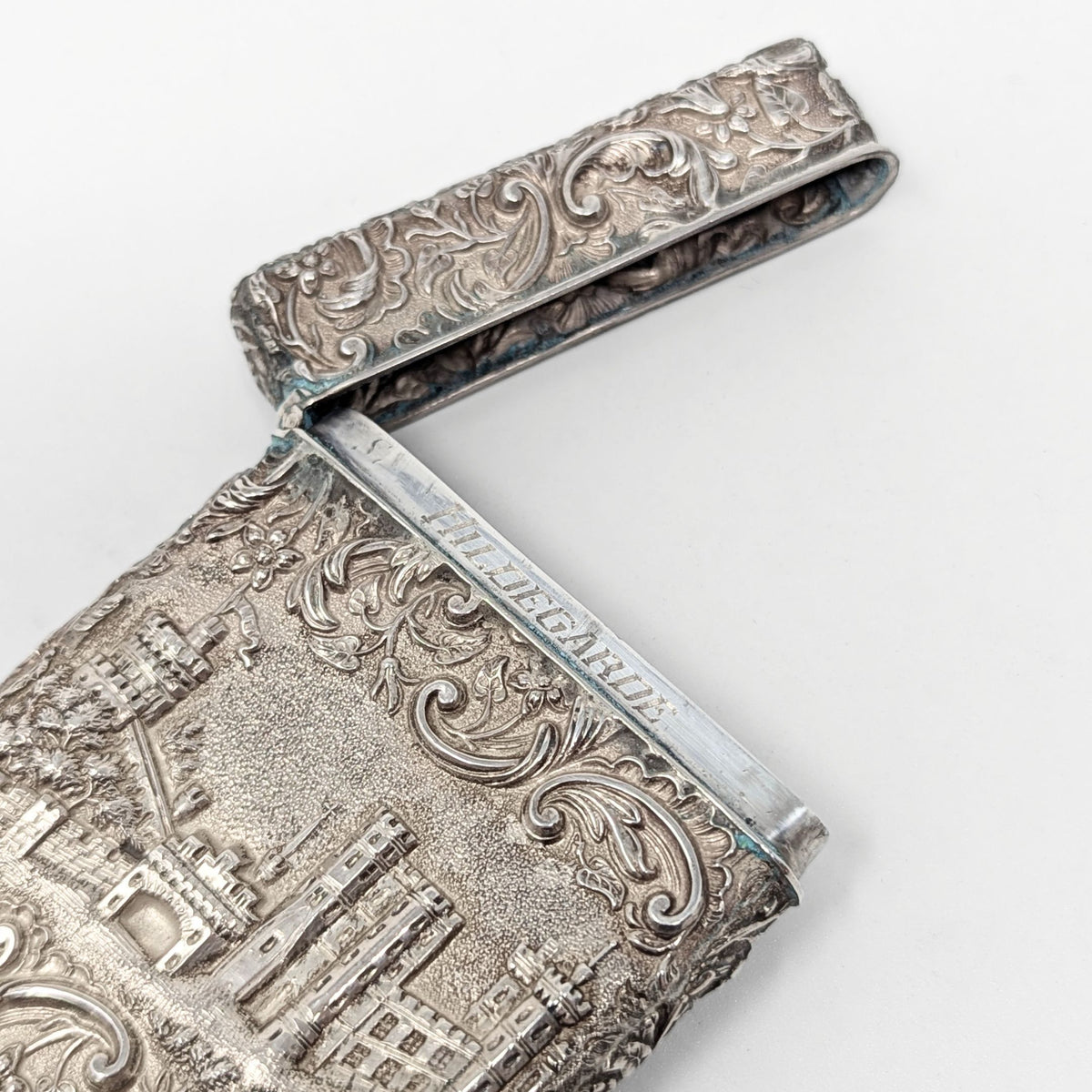 Yapp & Woodward, Birmingham Sterling "Castletop" Calling Card Case