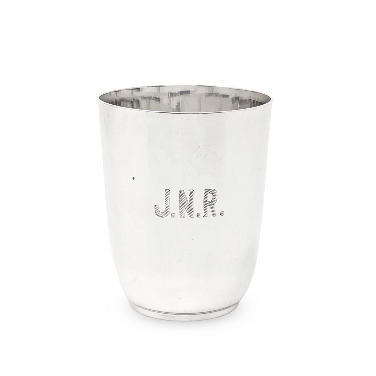 Reed & Barton Sterling Silver Timpani/Christening Cup. "JNR" Monogram