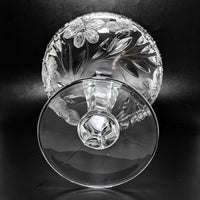 Cut Crystal Compote With Butterfly Motif