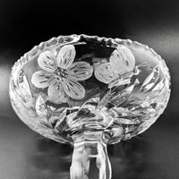 Cut Crystal Compote With Butterfly Motif