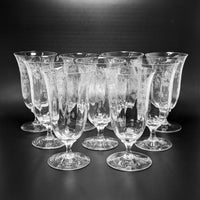 Lenox "Castle Garden" Crystal Iced Tea Glasses (9)