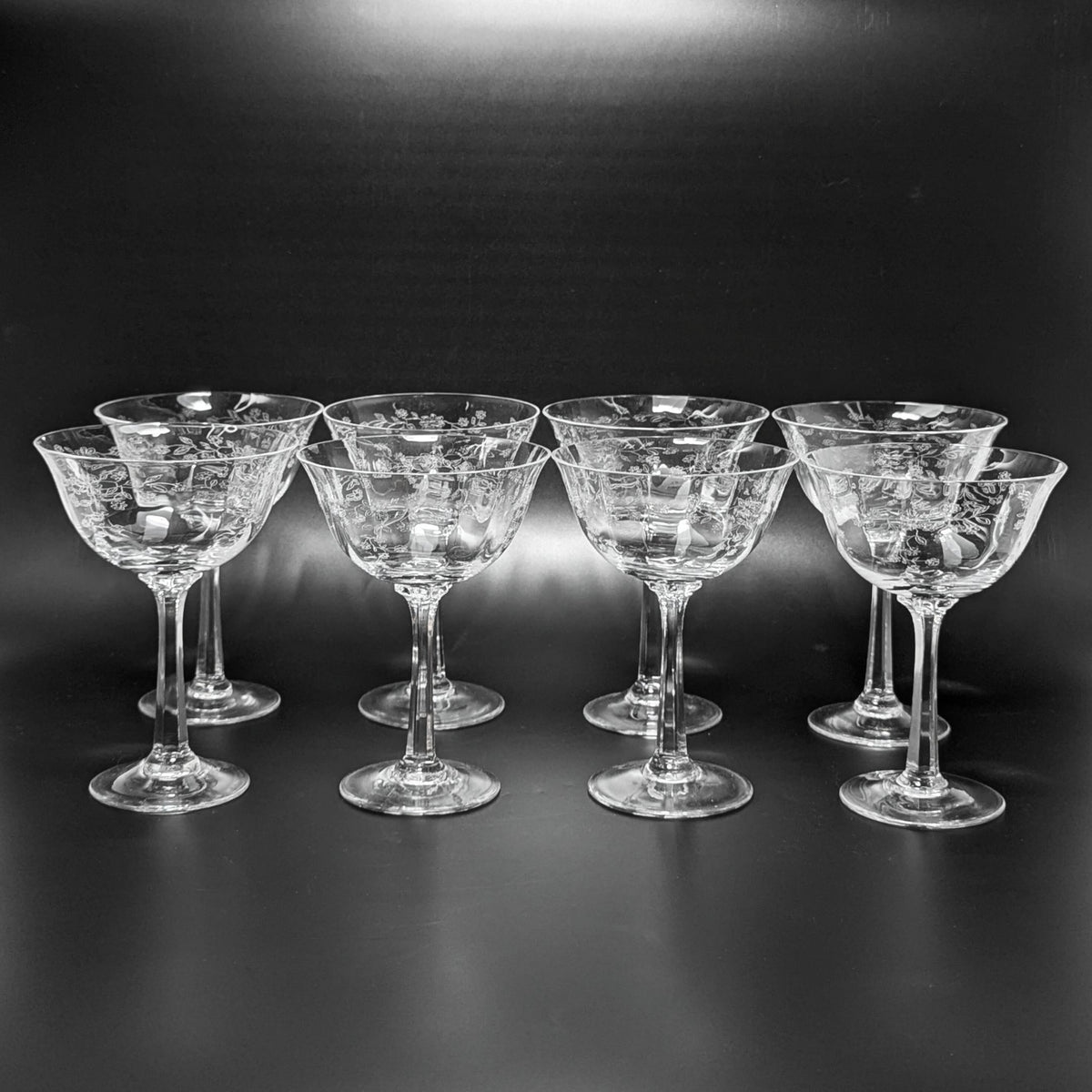 Lenox "Castle Garden" Crystal Champagnes/ Tall Sherbets (8)