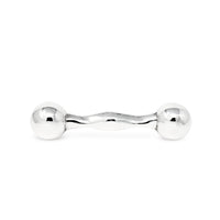 Sterling Silver Barbell Baby Rattle