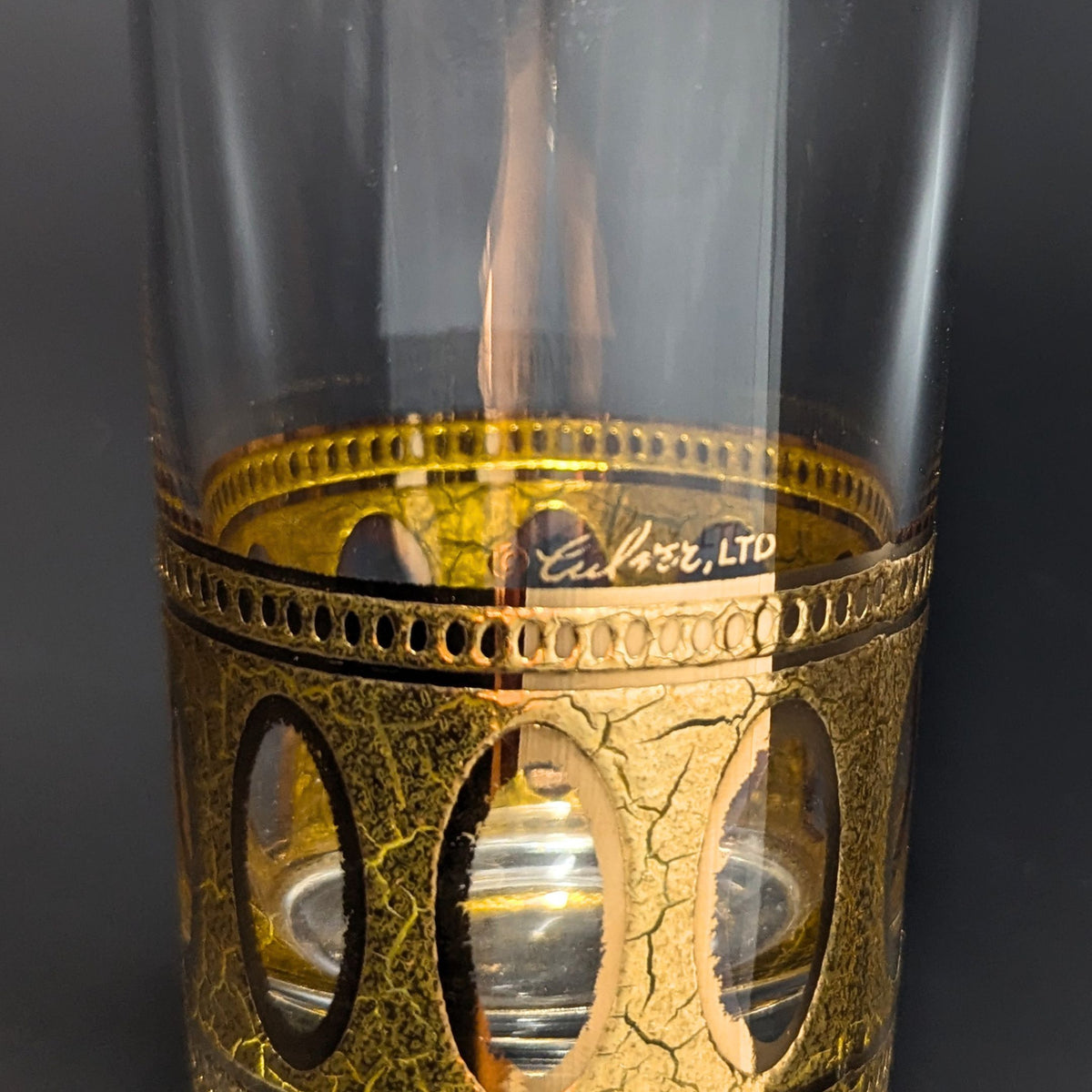 Culver "Antigua" Highball Glasses (Set of 14) W/ 22K Gold Overlay