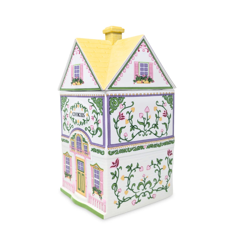 The Lenox Village 1991 Cookie Cottage Canister