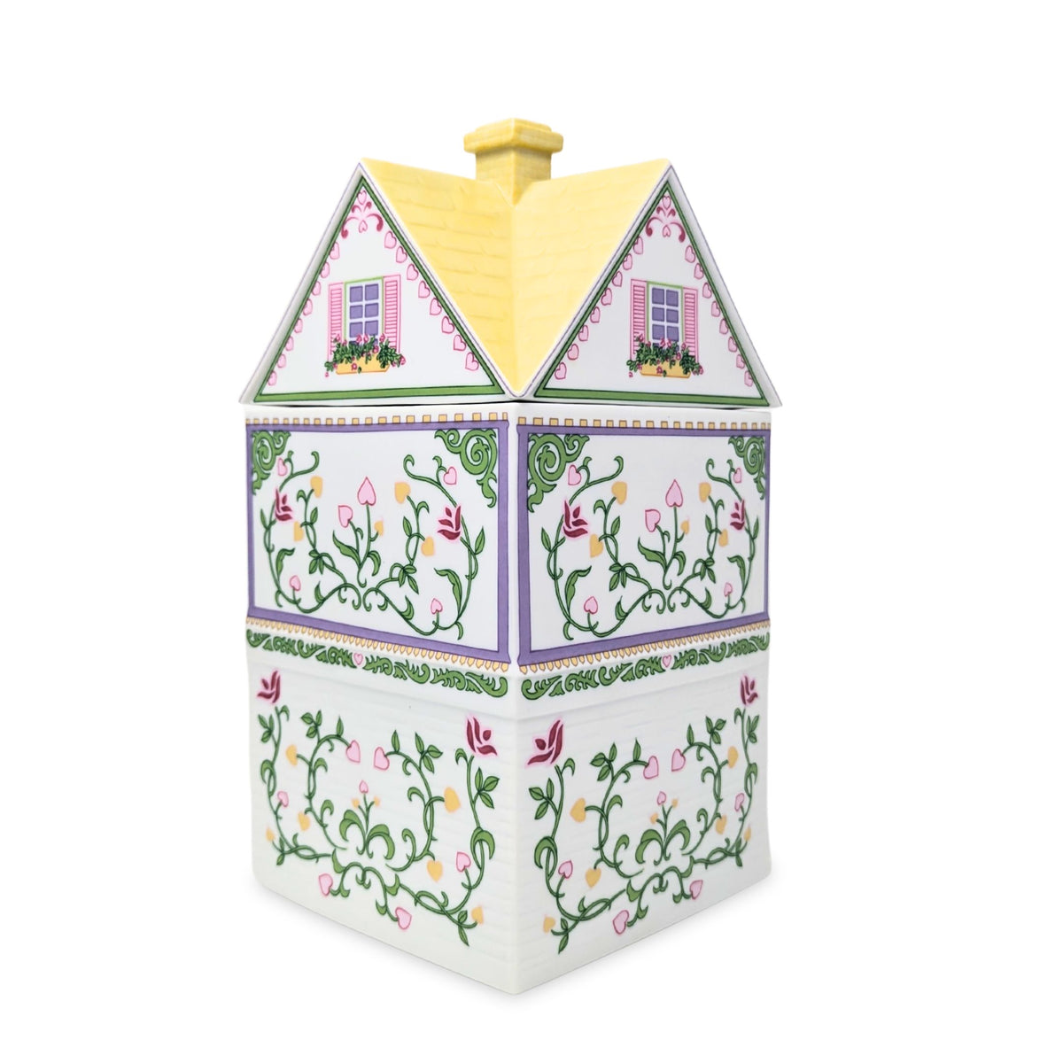 The Lenox Village 1991 Cookie Cottage Canister