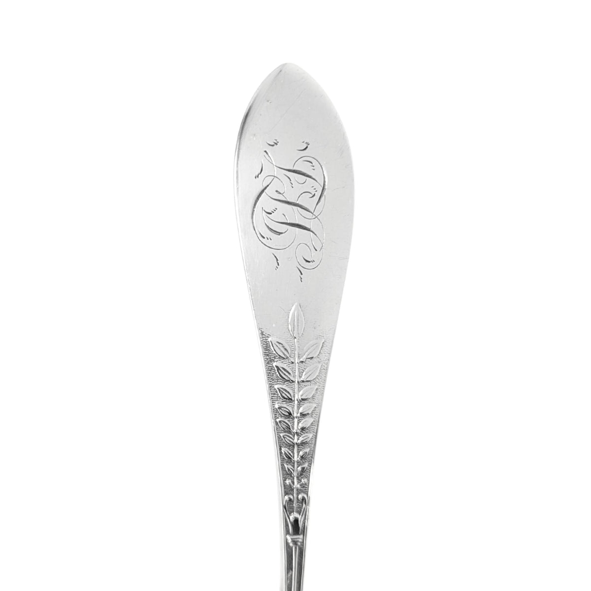 Gorham "Palm" Sterling Silver Soup Ladle & Teaspoon, Monogrammed JLT