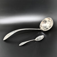 Gorham "Palm" Sterling Silver Soup Ladle & Teaspoon, Monogrammed JLT