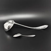 Gorham "Palm" Sterling Silver Soup Ladle & Teaspoon, Monogrammed JLT