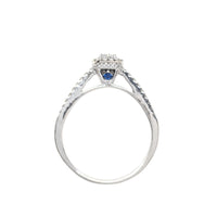 Vera Wang 14K White Gold Diamond/Sapphire Engagement Set - Size 10.5