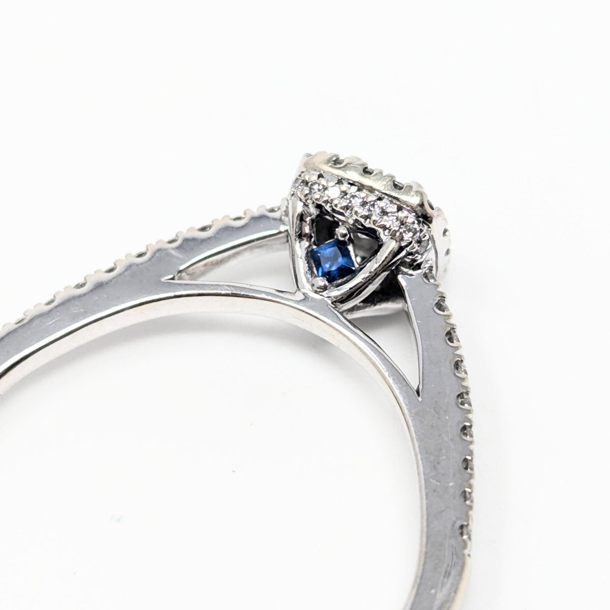 Vera Wang 14K White Gold Diamond/Sapphire Engagement Set - Size 10.5