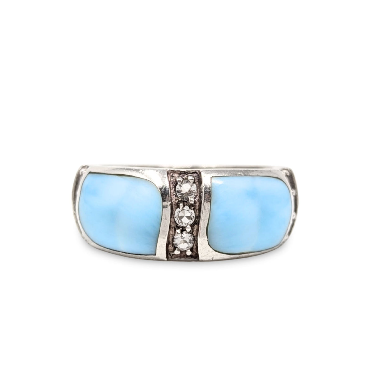 MarahLago “Rina” Blue Larimar & Topaz Ring - Size 8