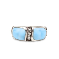 MarahLago “Rina” Blue Larimar & Topaz Ring - Size 8