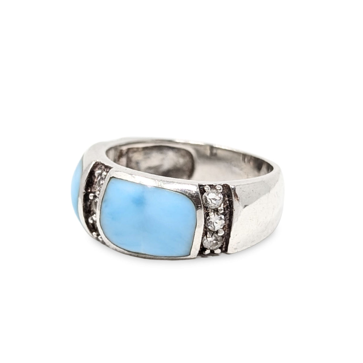 MarahLago “Rina” Blue Larimar & Topaz Ring - Size 8