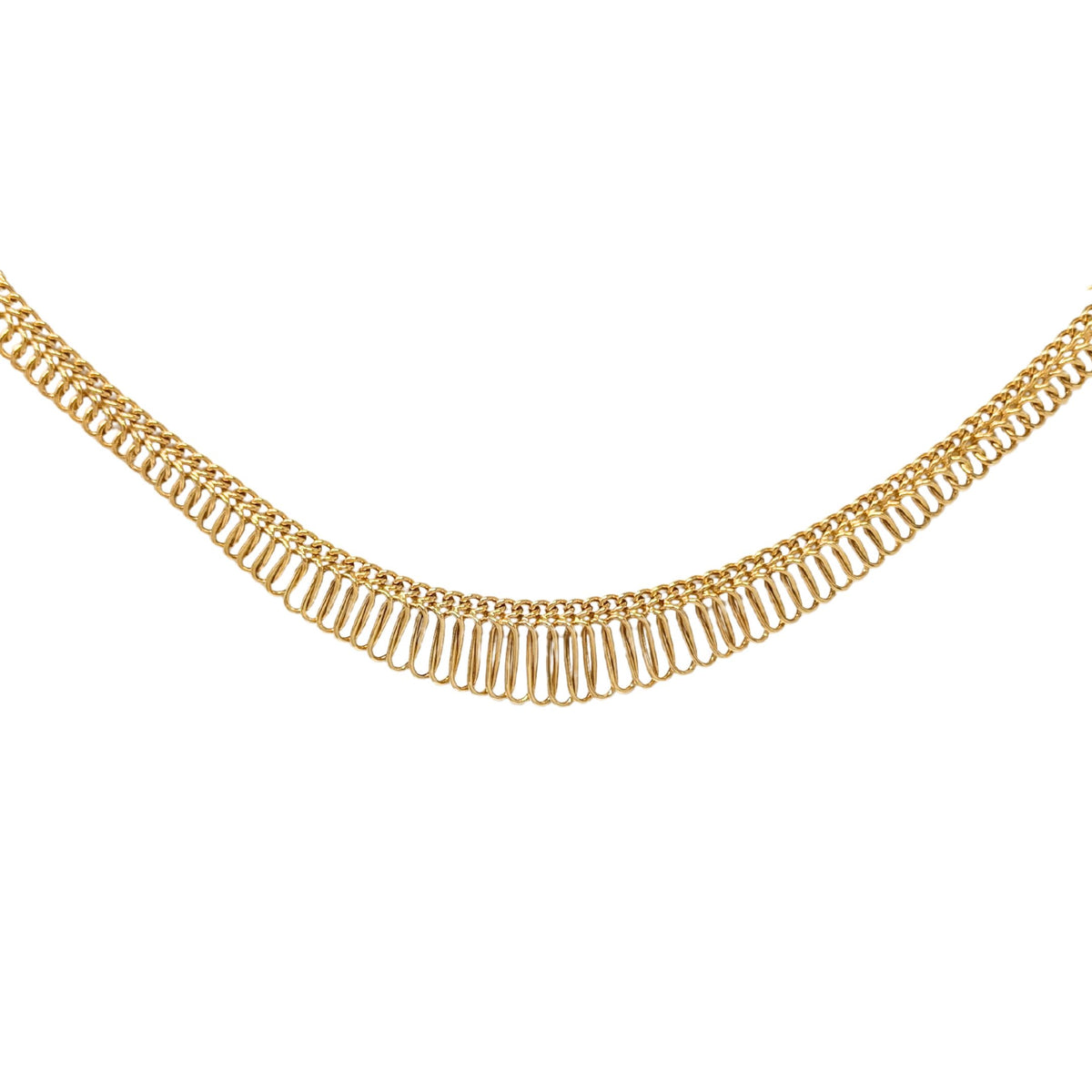 Italian 14K Gold Cleopatra 17” Choker Necklace