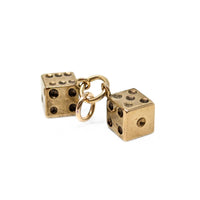 8K Gold Pair of Dice Charm