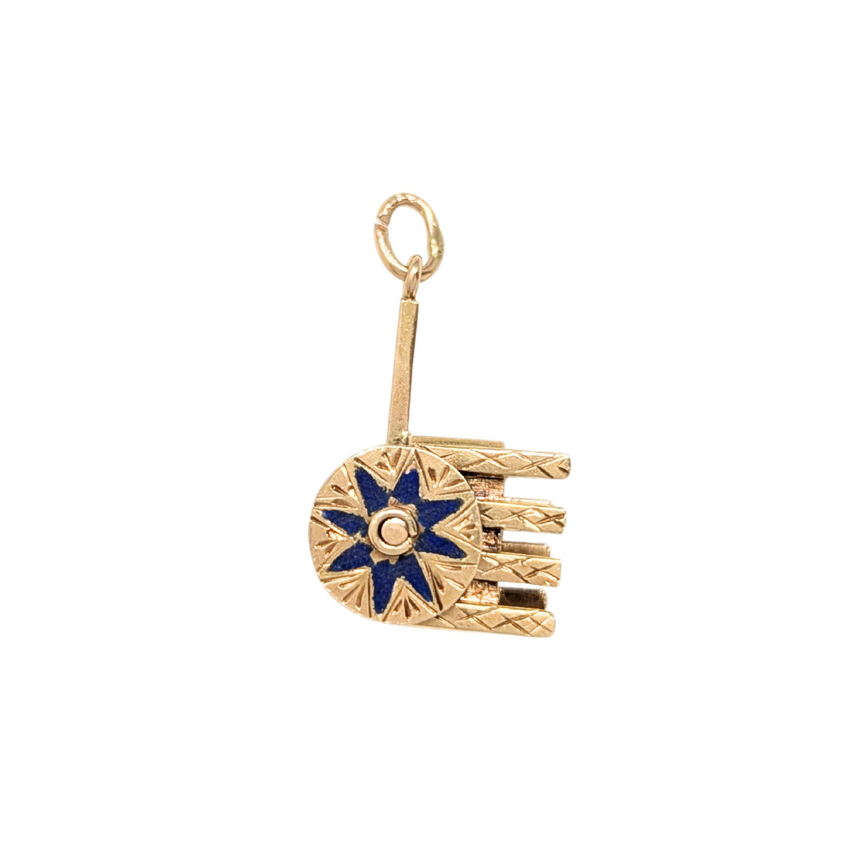 10K Gold Roman Chariot Charm