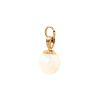 14K Gold Pearl Charm