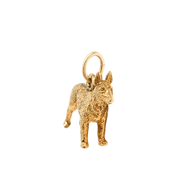 14K Gold Dog Charm