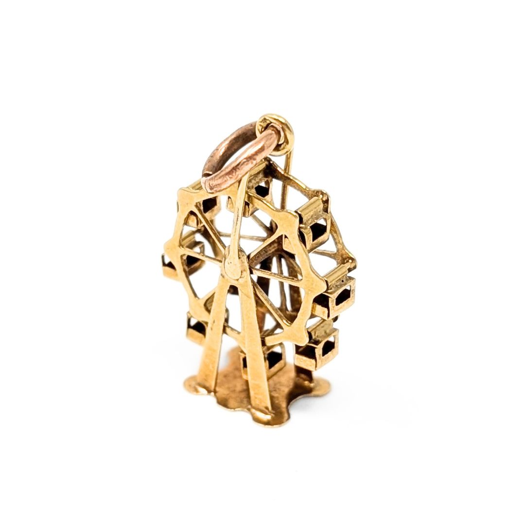 14K Gold Ferris Wheel Charm