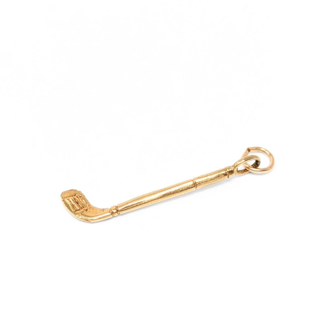 14K Gold Golf Club Charm