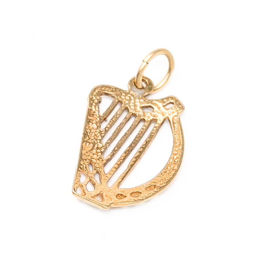 14K Gold Irish Harp Charm