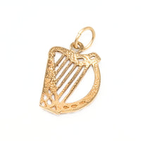 14K Gold Irish Harp Charm