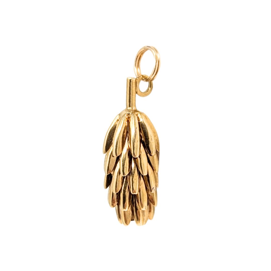 14K Gold Banana Bunch Charm