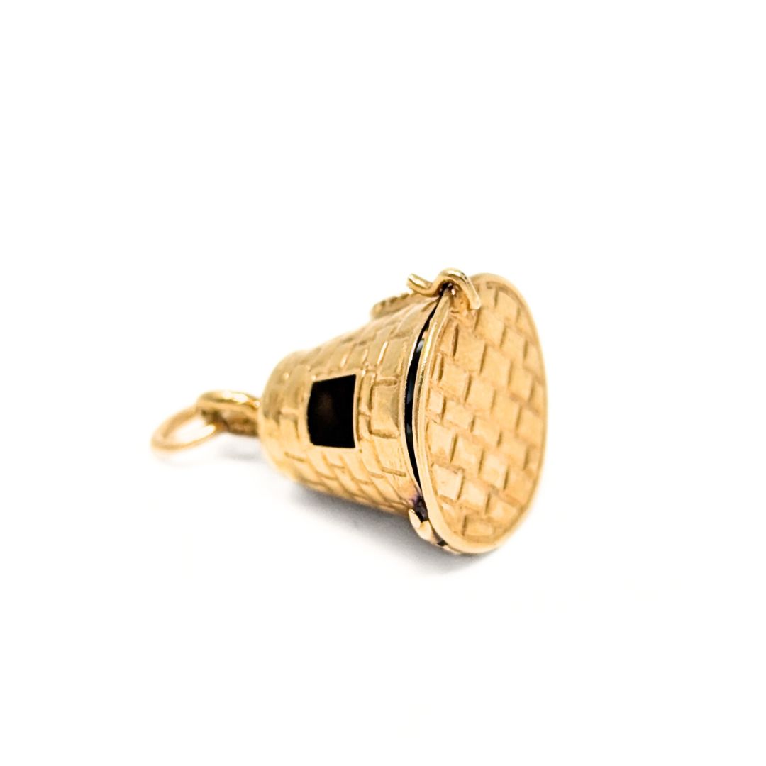 14K Gold & Turquoise Sugar Mill Charm