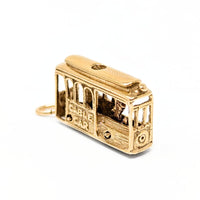 14K Gold Cable Car Charm