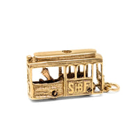 14K Gold Cable Car Charm