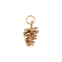 14K Gold Pinecone Charm