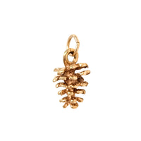 14K Gold Pinecone Charm