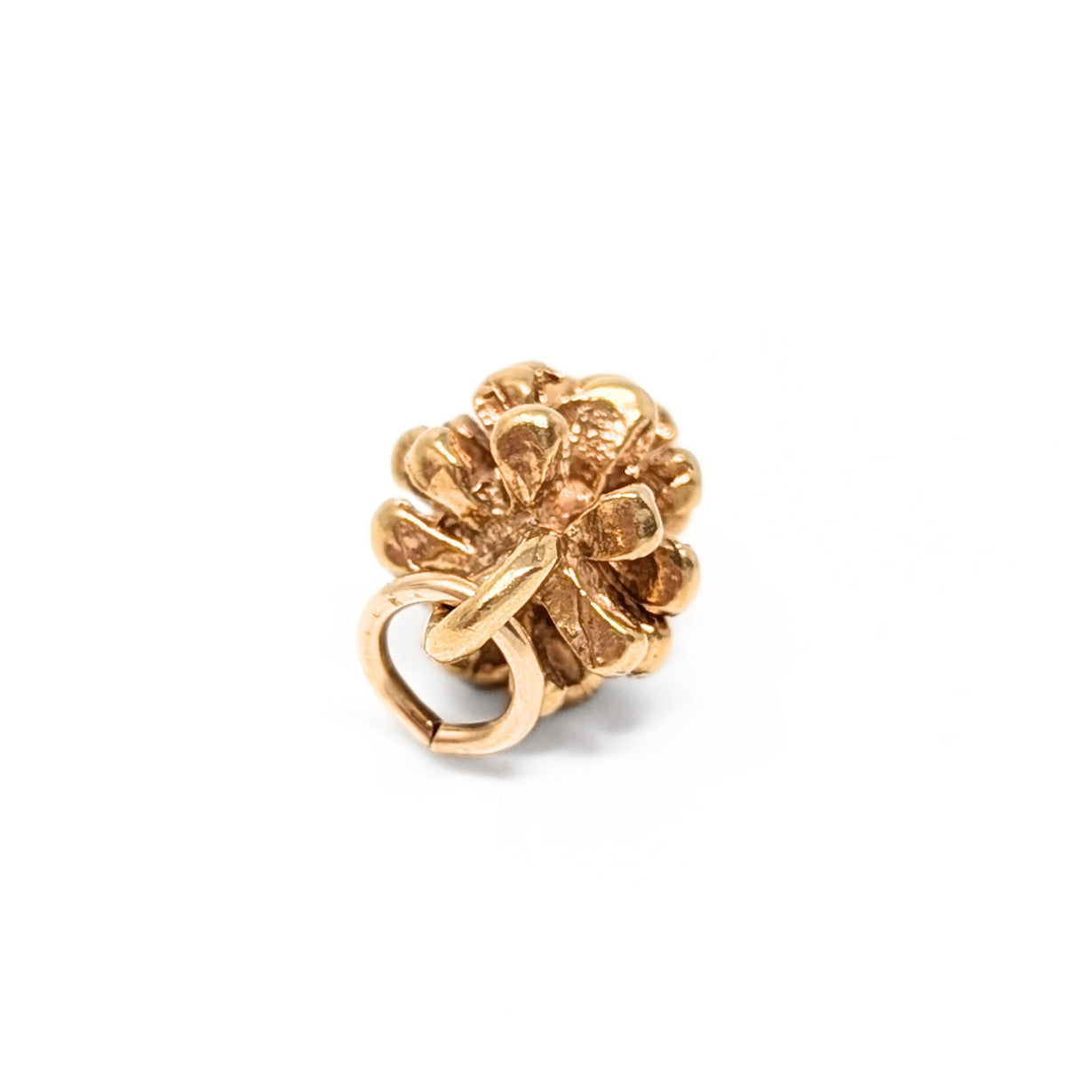 14K Gold Pinecone Charm