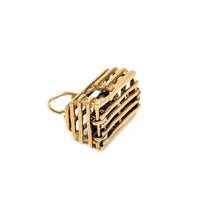 14K Gold Lobster Trap Charm